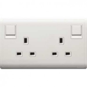 13Amp 3Pin Double Switch Socket