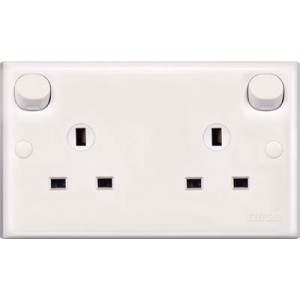 13Amp 3Pin Switch Socket Double