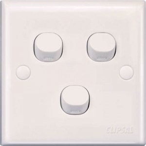 3Gang 1Way Switch Plate