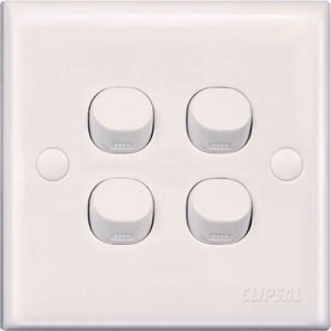 4Gang 1Way Switch Plate