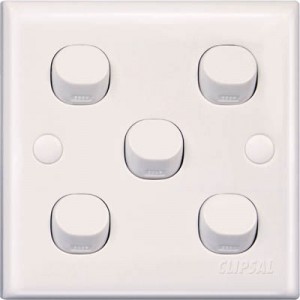 5Gang 1Way Switch Plate